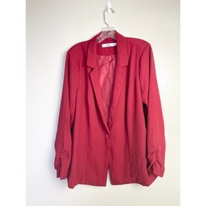 Justfab Red Blazer Womens Size 1x